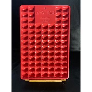 Vintage Jell-O Beans Jiggler Mold Red Plastic Jelly Bean Candy Tray 88 Cavity